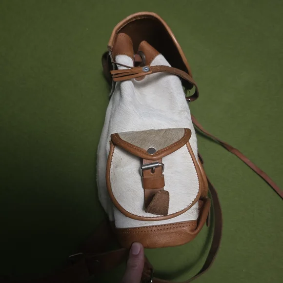 Real Fur Leather Backpack - Picture 5 of 6